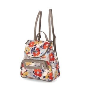MULTISAC woman’s Major backpack floral nude